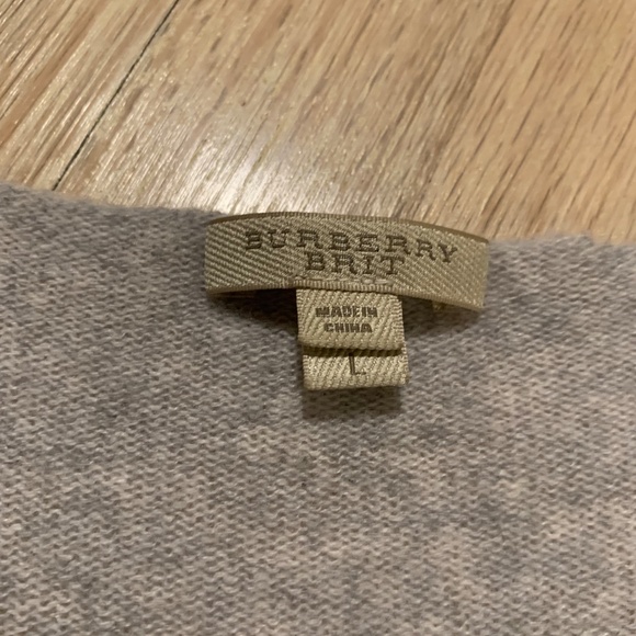 Burberry Brit 100% Cashmere Gray Nova sweater Large - Picture 4 of 8